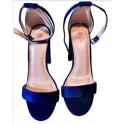 Sandales a clearance talons bleu marine